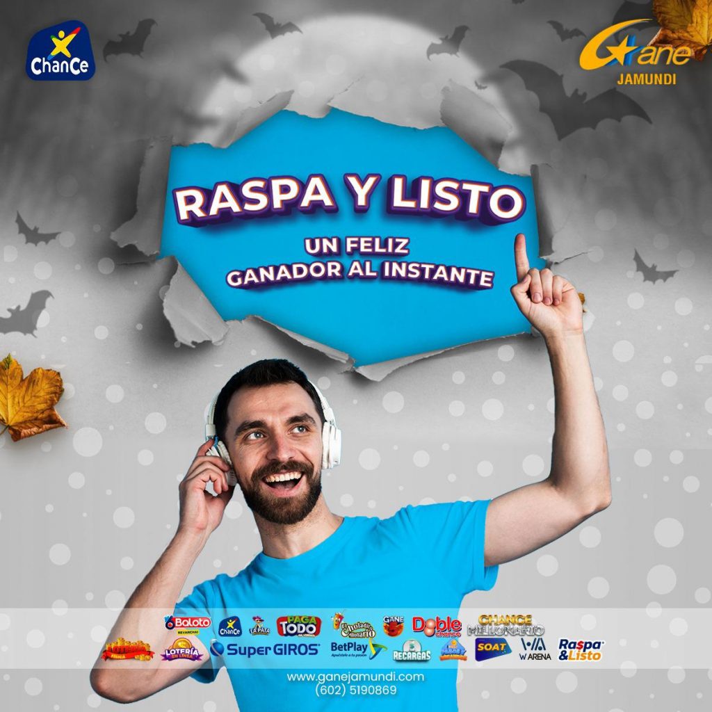 🦇 En Nuestros Puntos Juega Un Raspa Y Listo ️ Y SÉ Un Feliz Ganador Al Instante 🦇 Juégalo En 0569